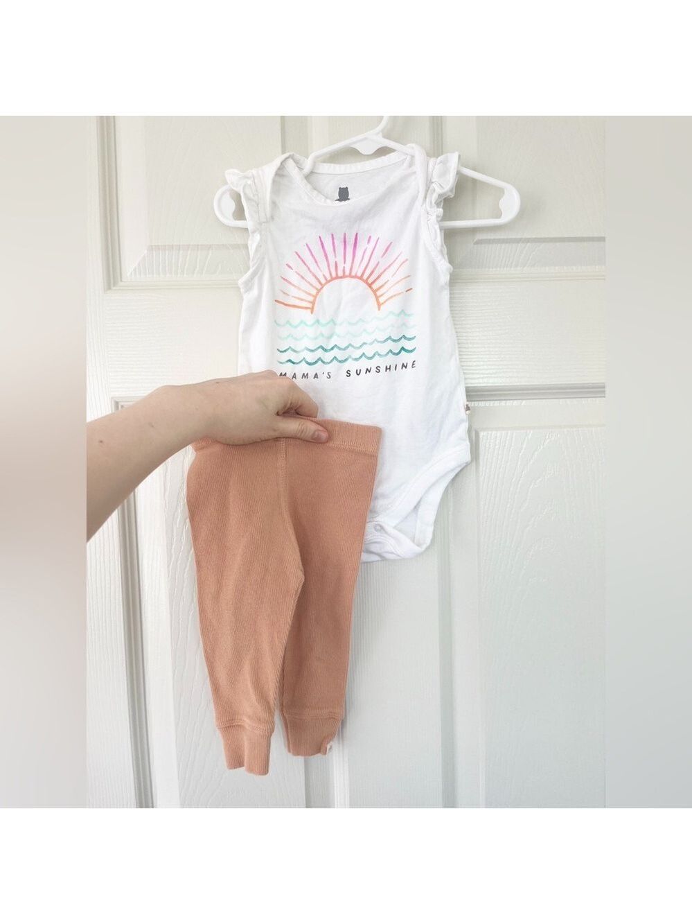 Zara & Gap Kids Matching Set - White and Peach